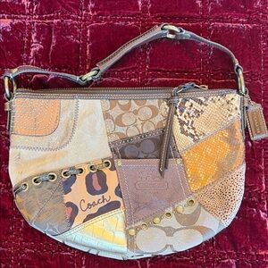 Coach Vintage Patchwork Shoulder Bag - Brown and Tan